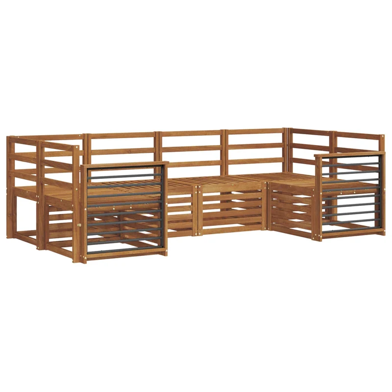 Outdoor Sofa Set 6 pcs Natural