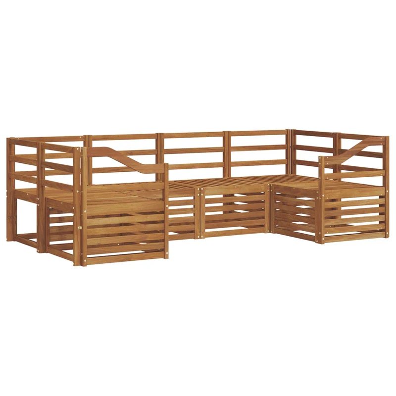 Outdoor Sofa Set 6 pcs Natural