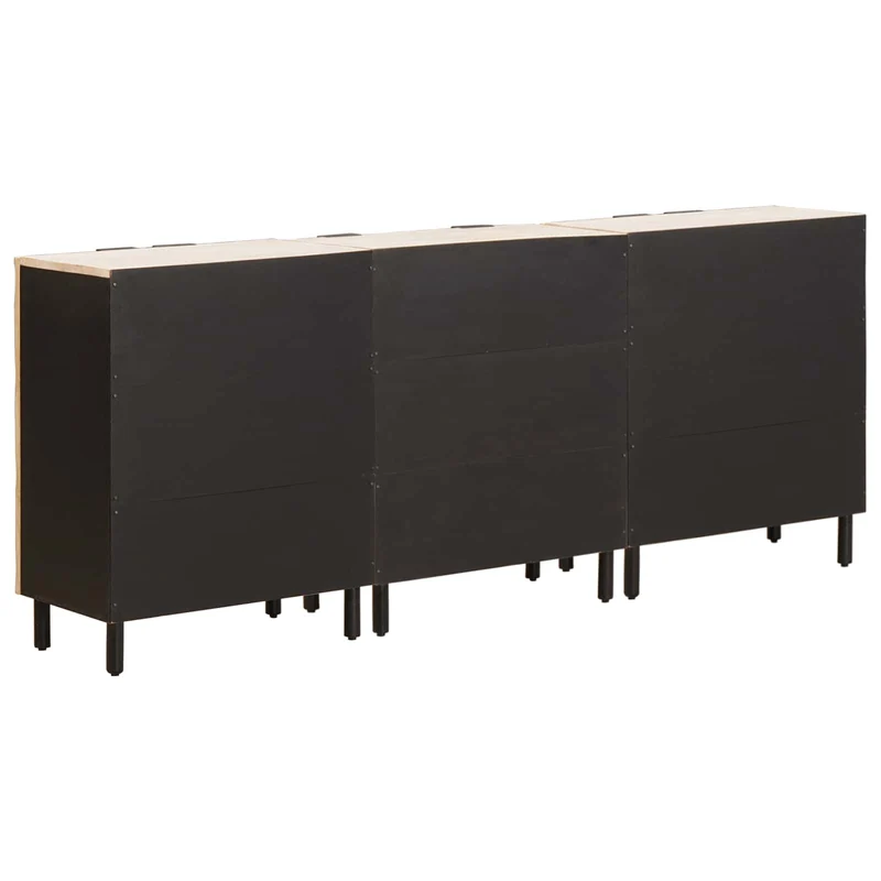 Sideboard 3 pcs 60 x 33 x 75 cm Solid Mango Wood