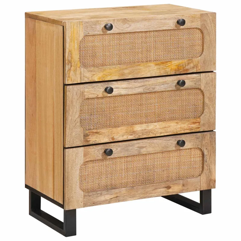Sideboard 2 pcs 60 x 33 x 75 cm Solid Mango Wood Brown