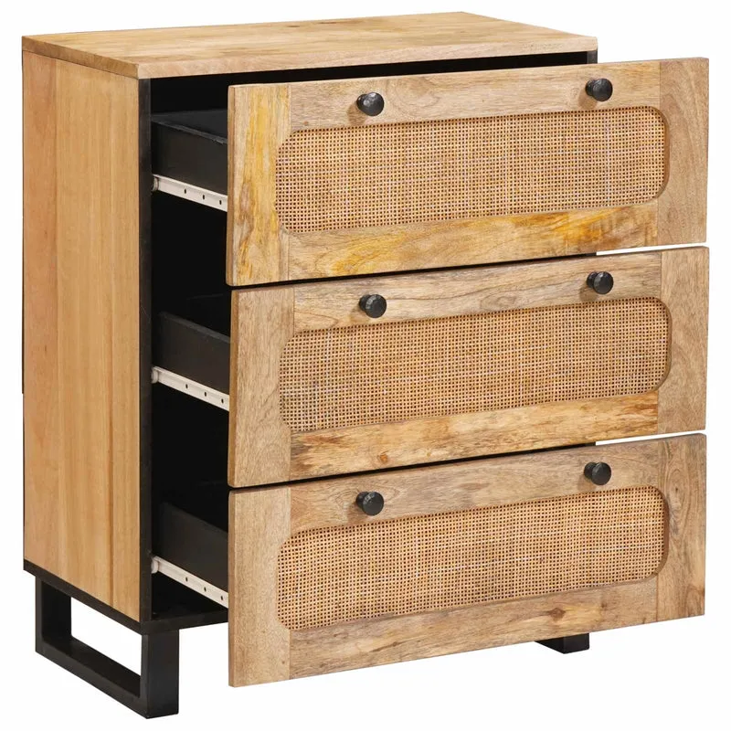 Sideboard 2 pcs 60 x 33 x 75 cm Solid Mango Wood Brown