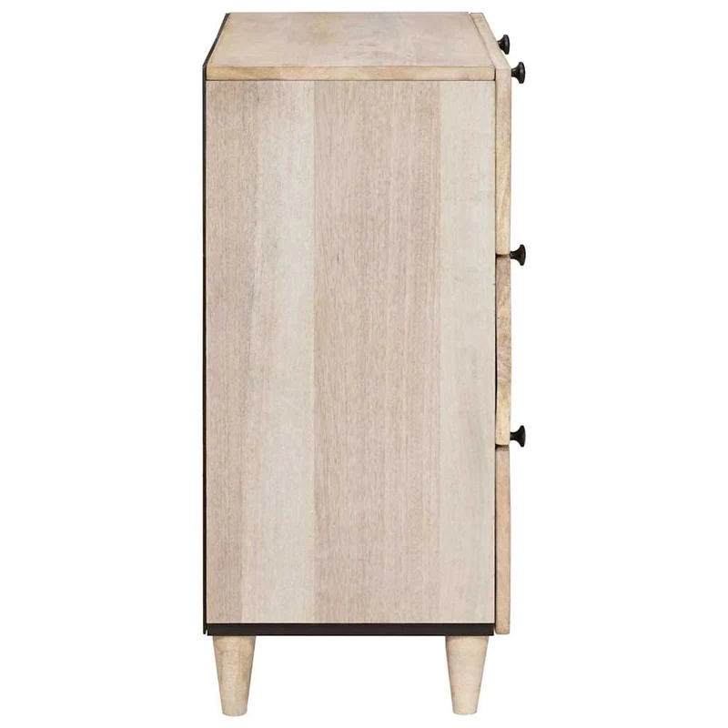Sideboard 2 pcs 120 x 33.5 x 75 cm Solid mango wood White