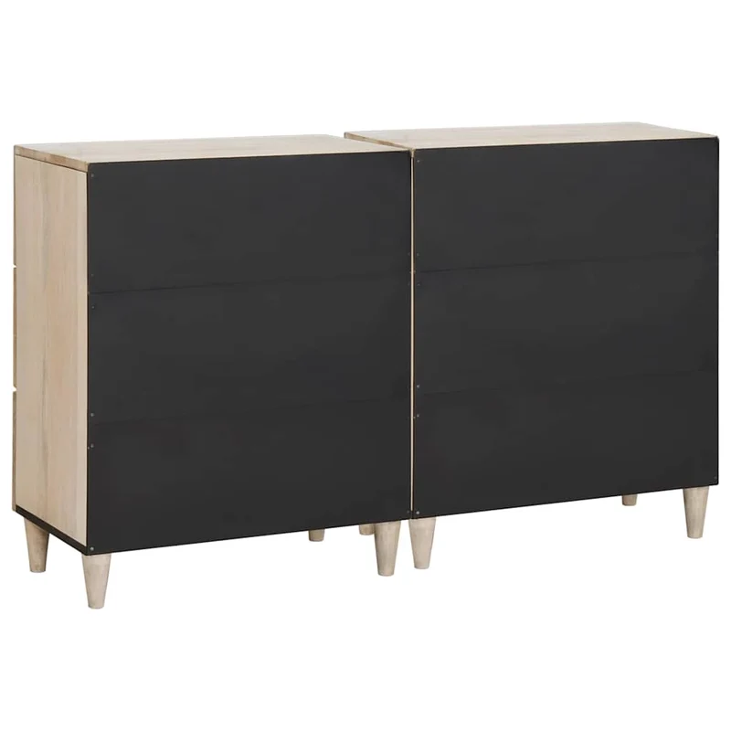 Sideboard 2 pcs 120 x 33.5 x 75 cm Solid mango wood White
