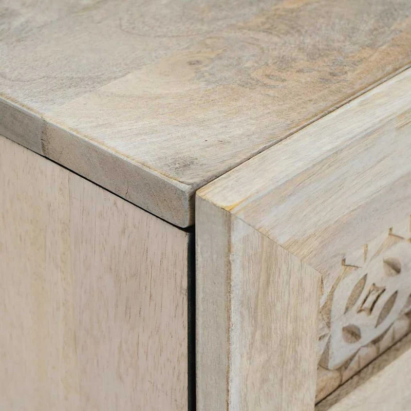 Sideboard 2 pcs 120 x 33.5 x 75 cm Solid mango wood White