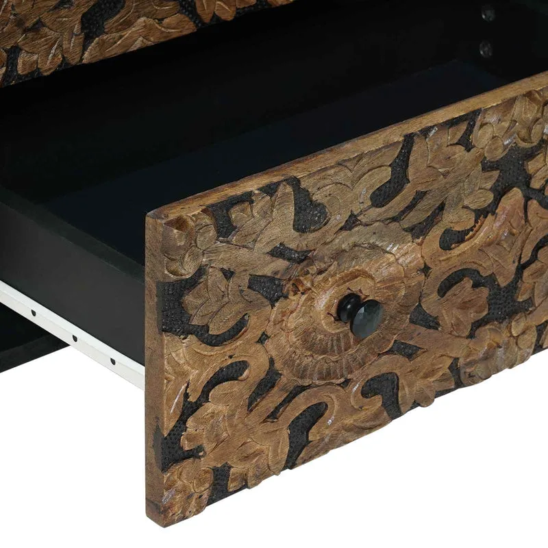 Sideboard 2 pcs 120 x 33 x 75 cm Solid Mango Wood Brown