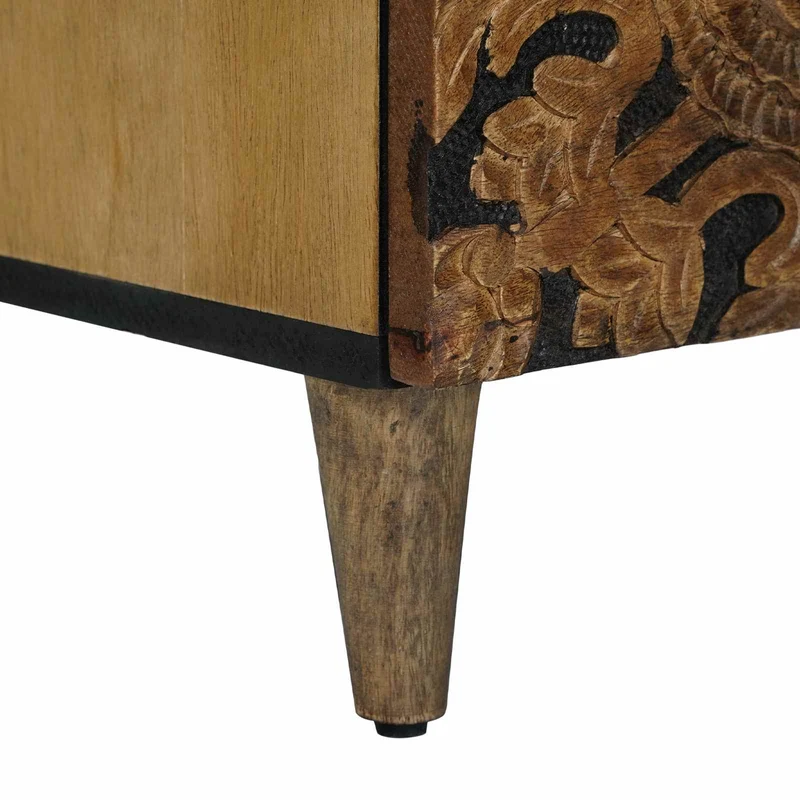 Sideboard 2 pcs 120 x 33 x 75 cm Solid Mango Wood Brown