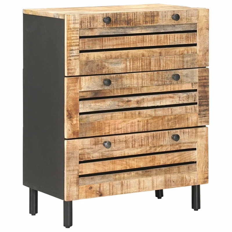 Storage Cabinets 3 pcs 180 x 33 x 75 cm Solid Mango Wood