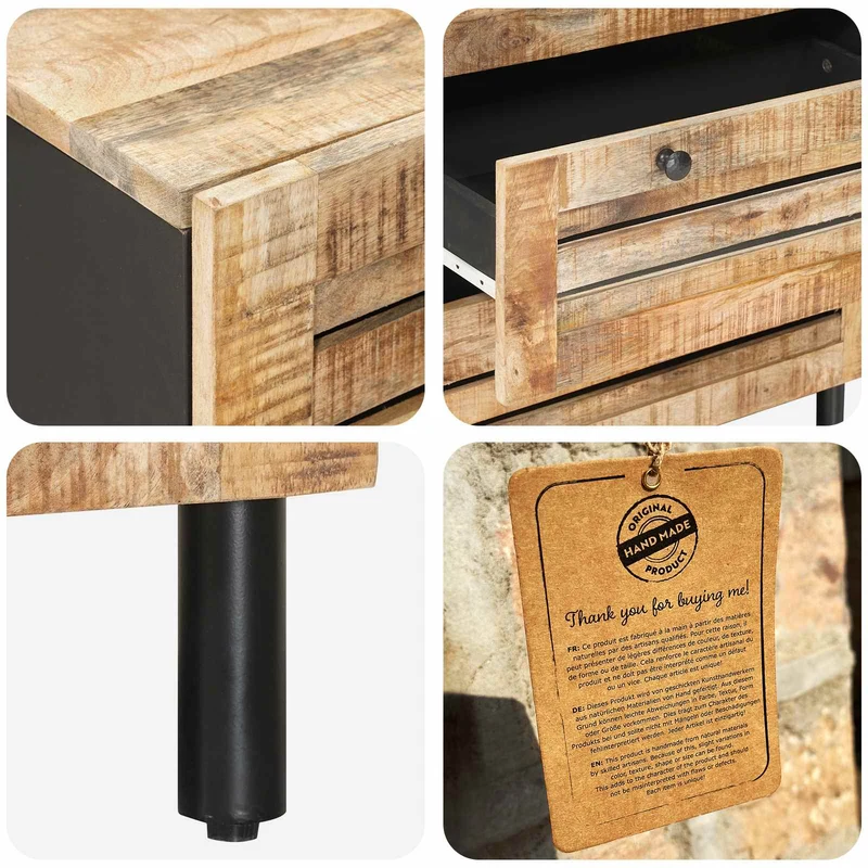 Storage Cabinets 3 pcs 180 x 33 x 75 cm Solid Mango Wood