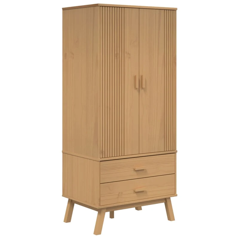 Wardrobe "OLDEN" Brown 76,5x53x172 cm Solid Wood Pine