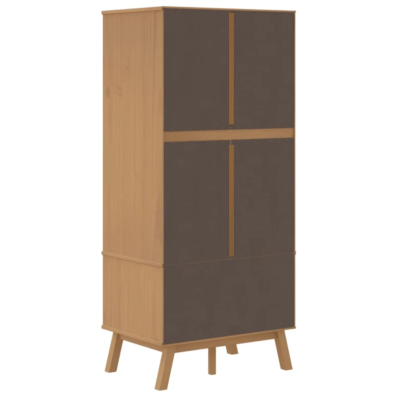 Wardrobe "OLDEN" Brown 76,5x53x172 cm Solid Wood Pine