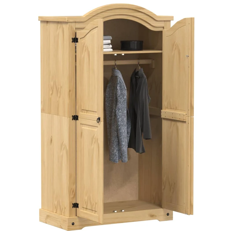 Wardrobe "Corona" 102x52x186 cm Solid Wood Pine