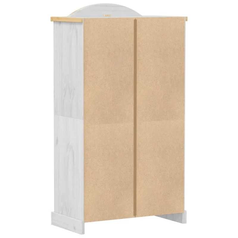 Wardrobe "Corona" White 102x52x186 cm Solid Wood Pine