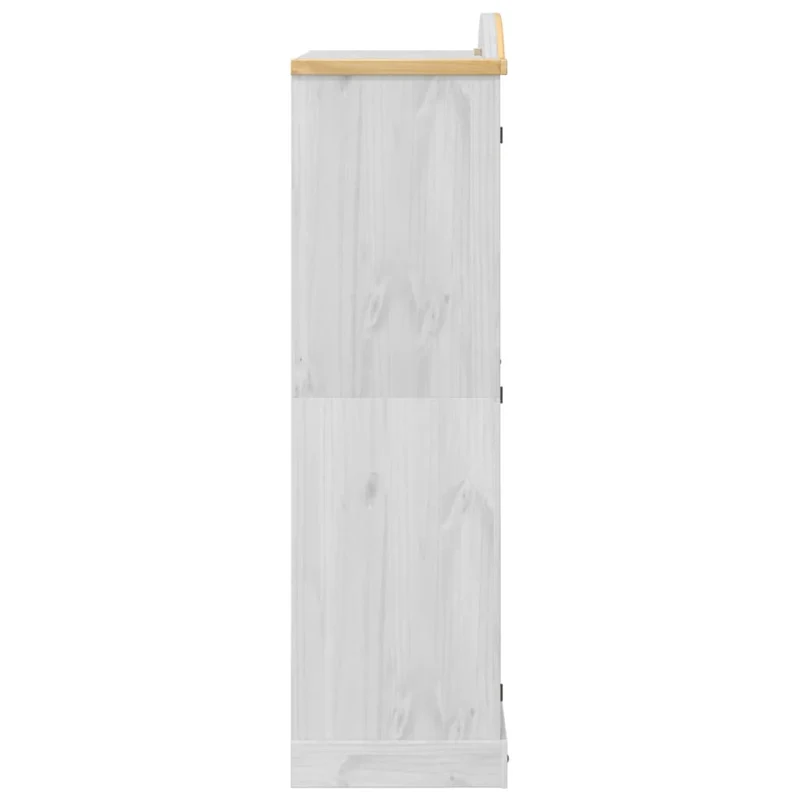 Wardrobe "Corona" White 102x52x186 cm Solid Wood Pine
