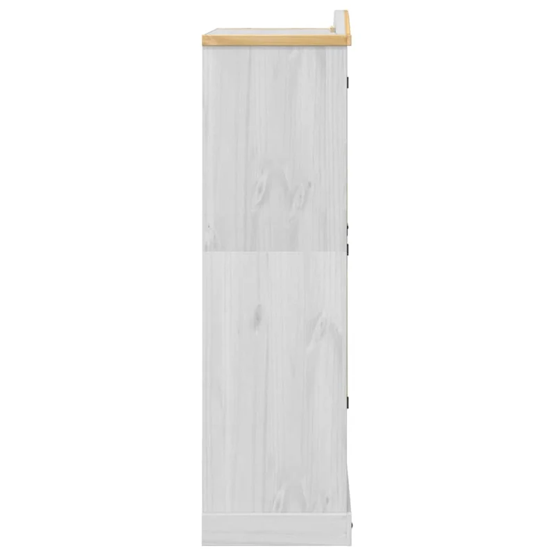 Wardrobe "Corona" White 102x52x186 cm Solid Wood Pine