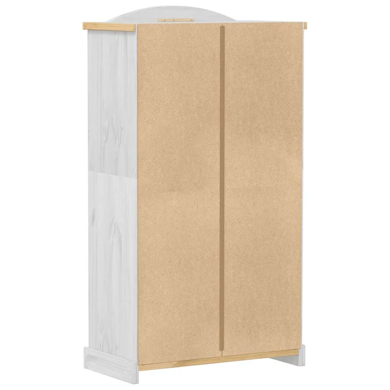 Wardrobe "Corona" White 102x52x186 cm Solid Wood Pine