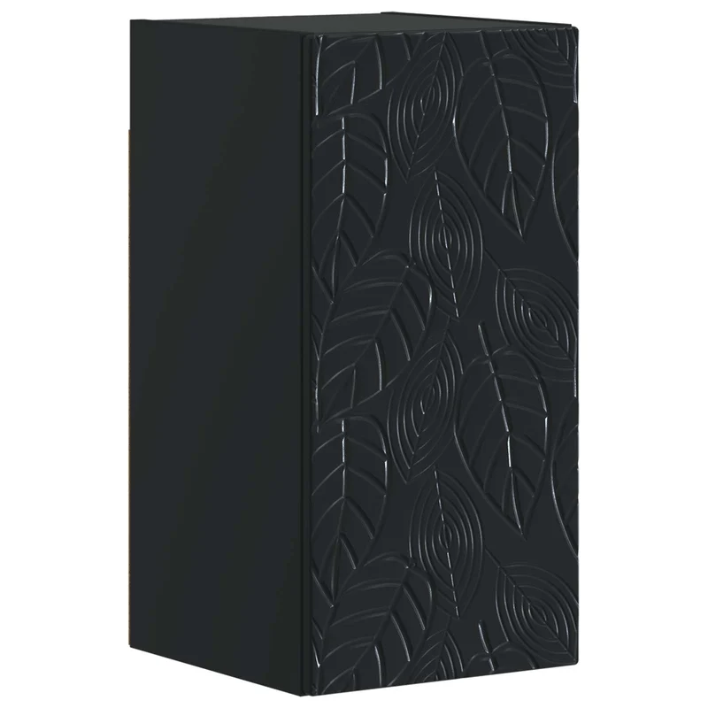 4 Piece Bathroom Cabinet Set DELFT Black Engineered Wood