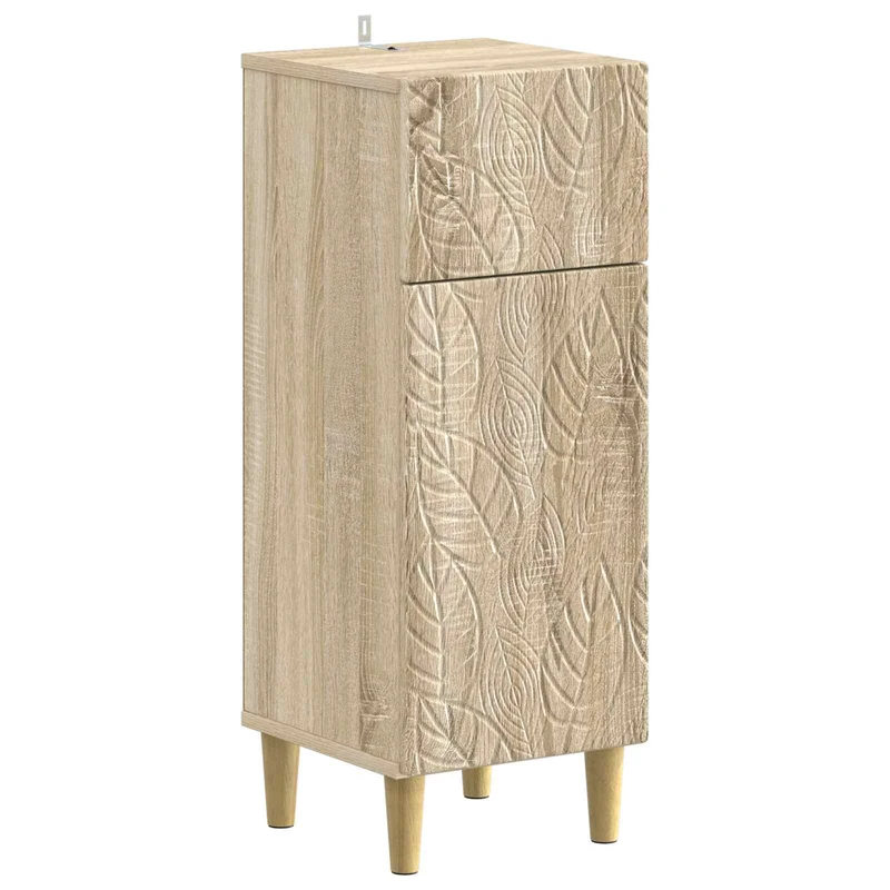 4 Piece Bathroom Cabinet Set DELFT Sonoma Oak Engineered Wood