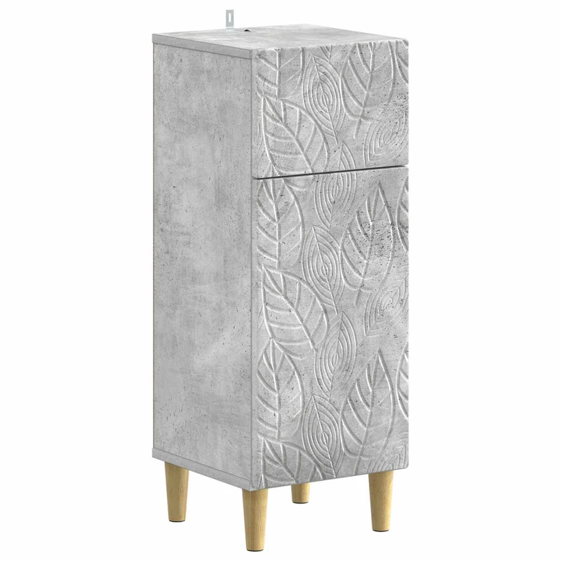 4 Piece Bathroom Cabinet Set DELFT Concrete Grey