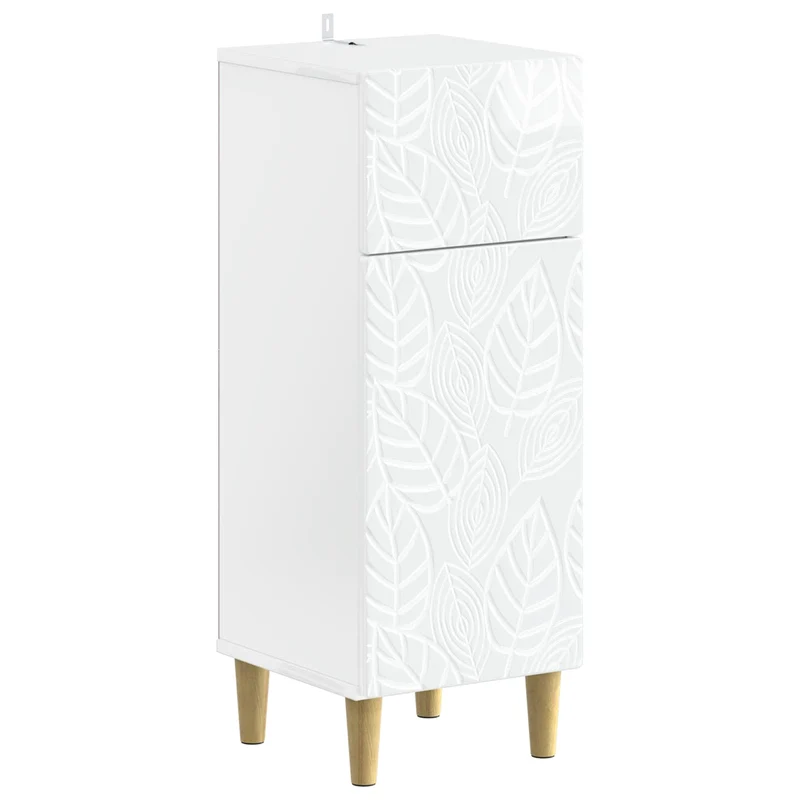 4 Piece Bathroom Cabinet Set DELFT High Gloss White