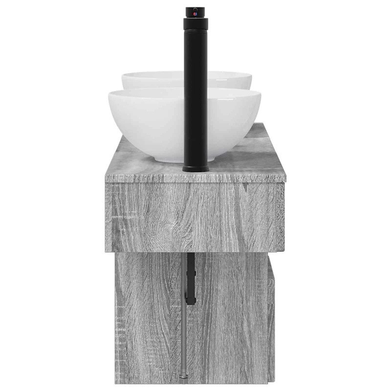 Bathroom Furniture Set 3 pcs Grey Sonoma Engineered Wood