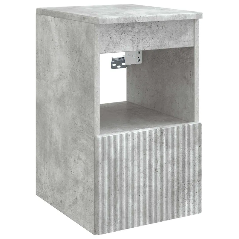 Bathroom Furniture Set 3 pcs Concrete Grey Engineered Wood