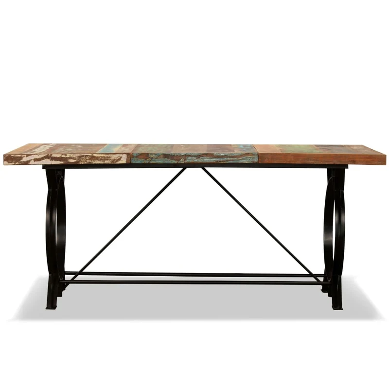 244800 vidaXL Dining Table Solid Reclaimed Wood 180 cm