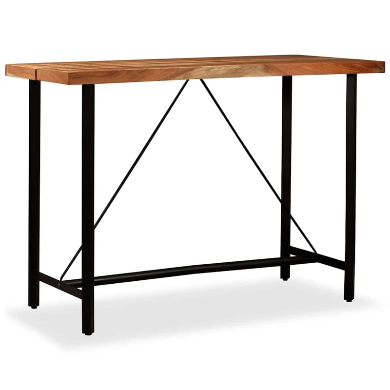 245437 vidaXL Bar Table Solid Acacia Wood 150x70x107 cm