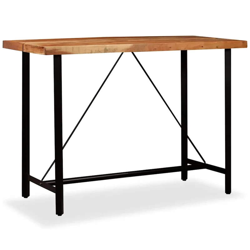 245437 vidaXL Bar Table Solid Acacia Wood 150x70x107 cm