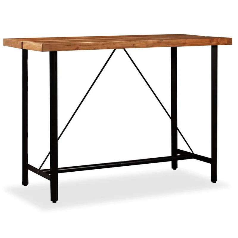 245437 vidaXL Bar Table Solid Acacia Wood 150x70x107 cm