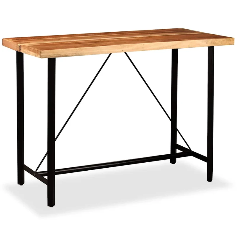 245437 vidaXL Bar Table Solid Acacia Wood 150x70x107 cm