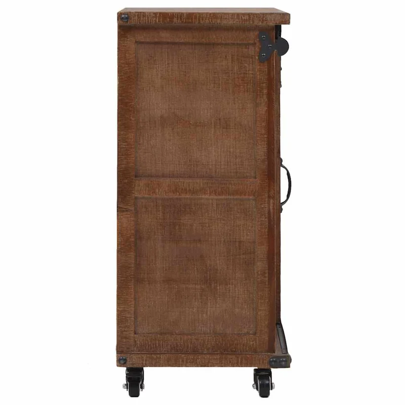 246120 vidaXL Storage Cabinet Solid Fir Wood 64x33,5x75 cm Brown