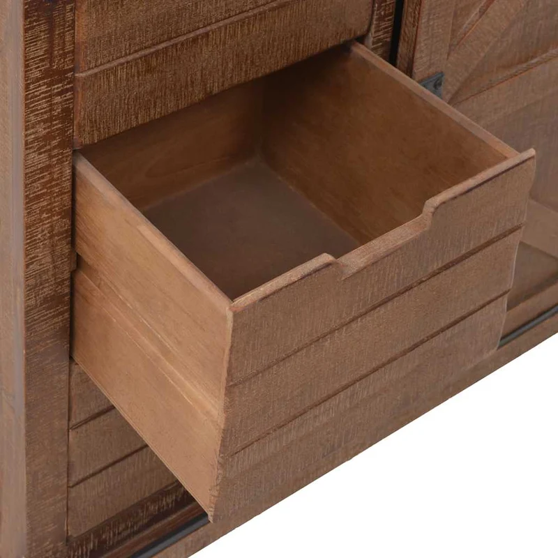 246120 vidaXL Storage Cabinet Solid Fir Wood 64x33,5x75 cm Brown
