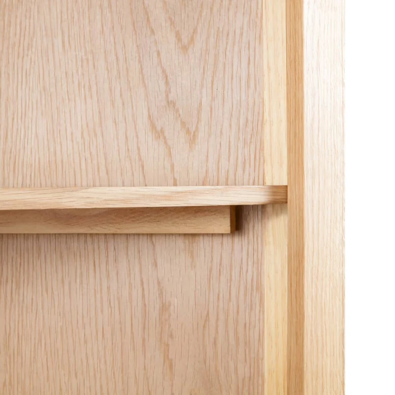 247042 vidaXL Corner Cabinet 59x36x180 cm Solid Oak Wood