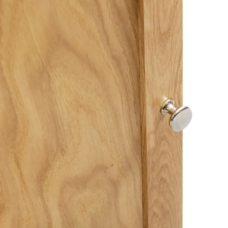 247042 vidaXL Corner Cabinet 59x36x180 cm Solid Oak Wood
