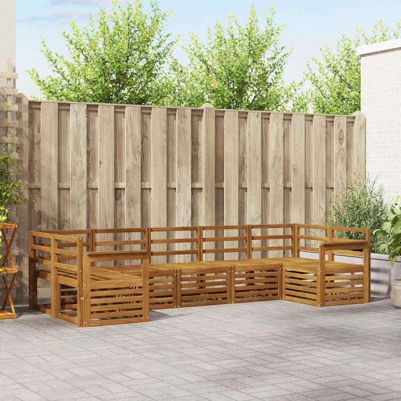 Outdoor Sofa Set 7 pcs Natural