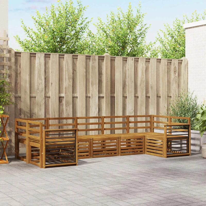 Outdoor Sofa Set 7 pcs Natural