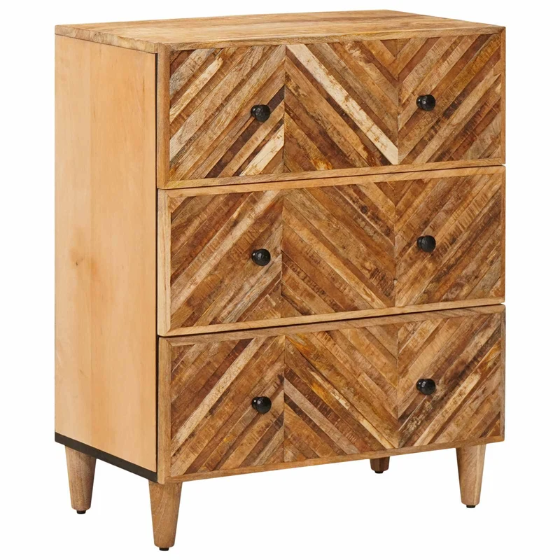 Storage Cabinets 2 pcs 60 x 33.5 x 75 cm Solid Mango Wood Brown