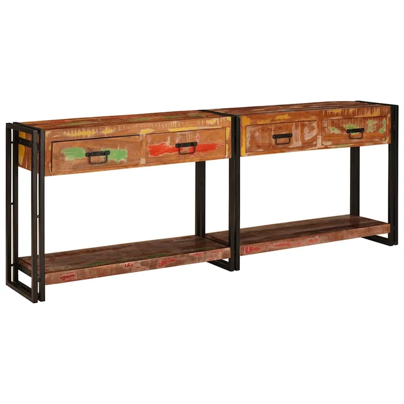 Console Tables 2 pcs Multicolour 200 x 33 x 75 cm