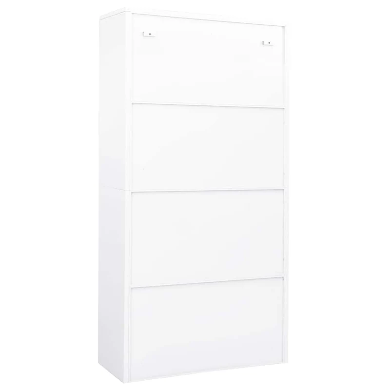 Office Cabinet White 90x40x180 cm Steel