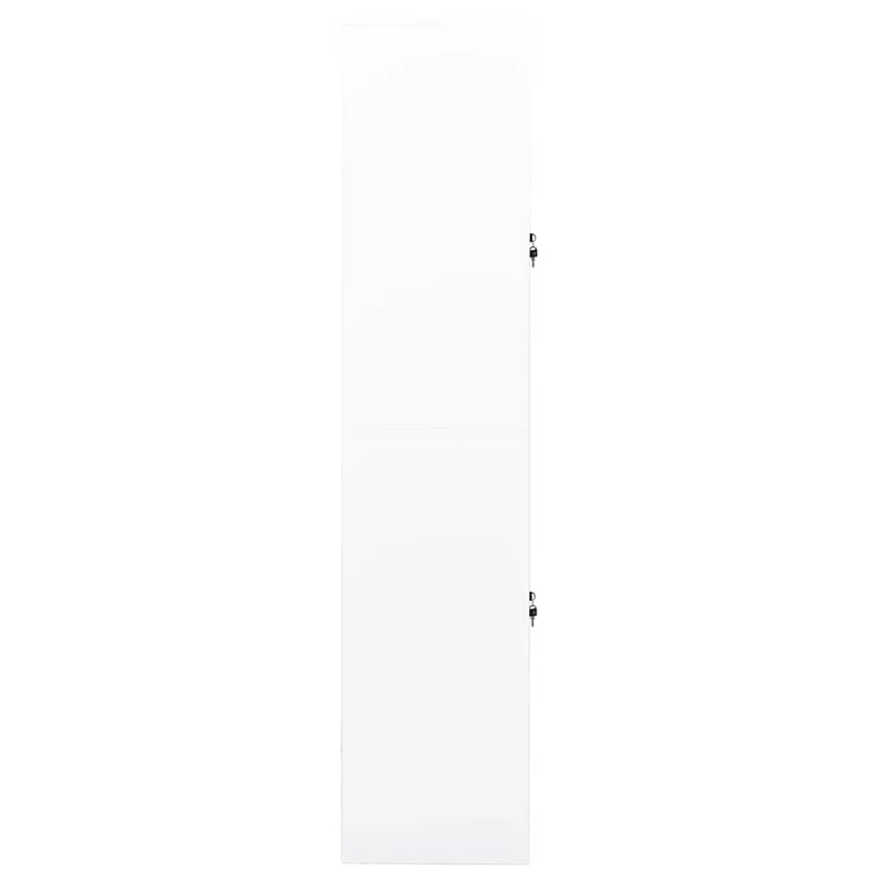 Office Cabinet White 90x40x180 cm Steel
