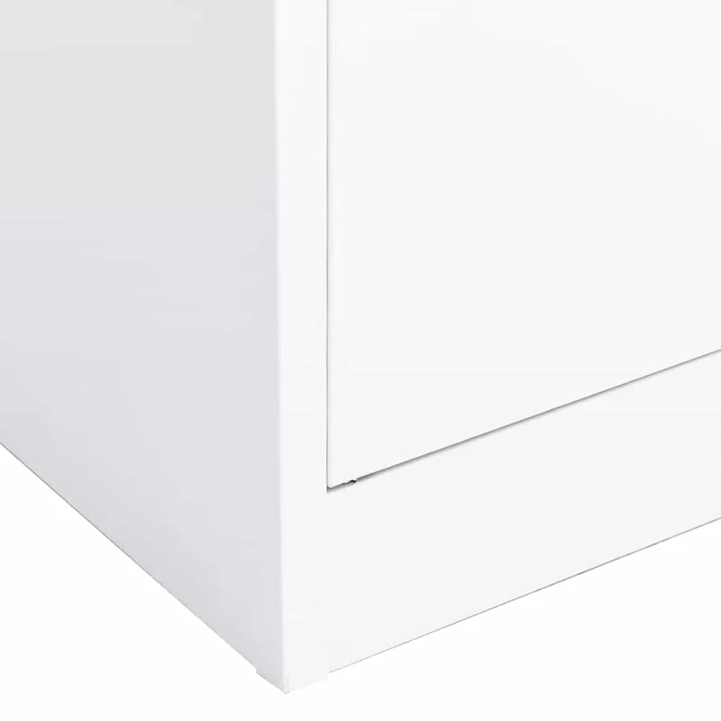 Office Cabinet White 90x40x180 cm Steel