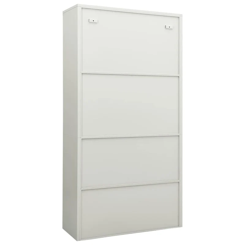 335947 vidaXL Office Cabinet Light Grey 90x40x180 cm Steel