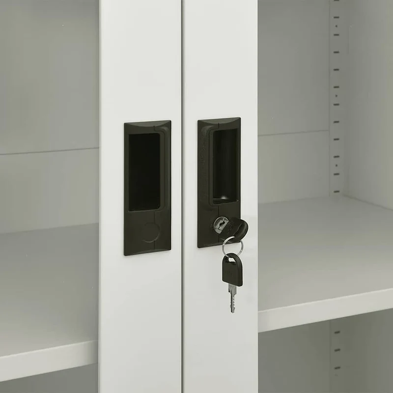 335947 vidaXL Office Cabinet Light Grey 90x40x180 cm Steel