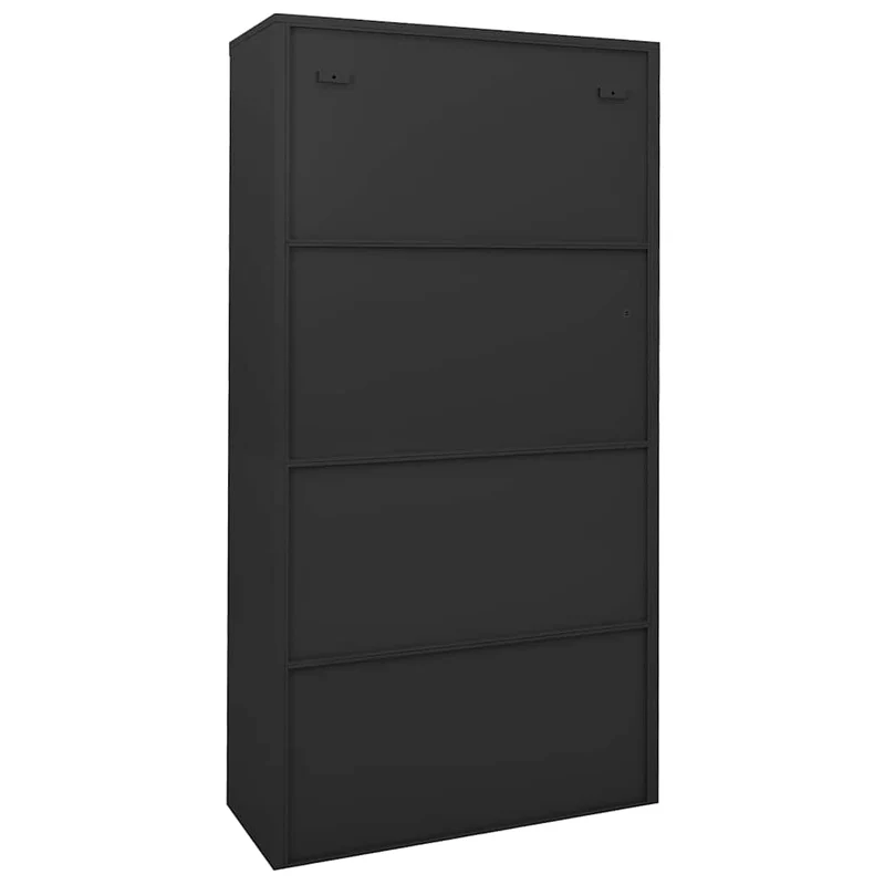 335961 vidaXL Office Cabinet with Sliding Door Anthracite 90x40x180 cm Steel