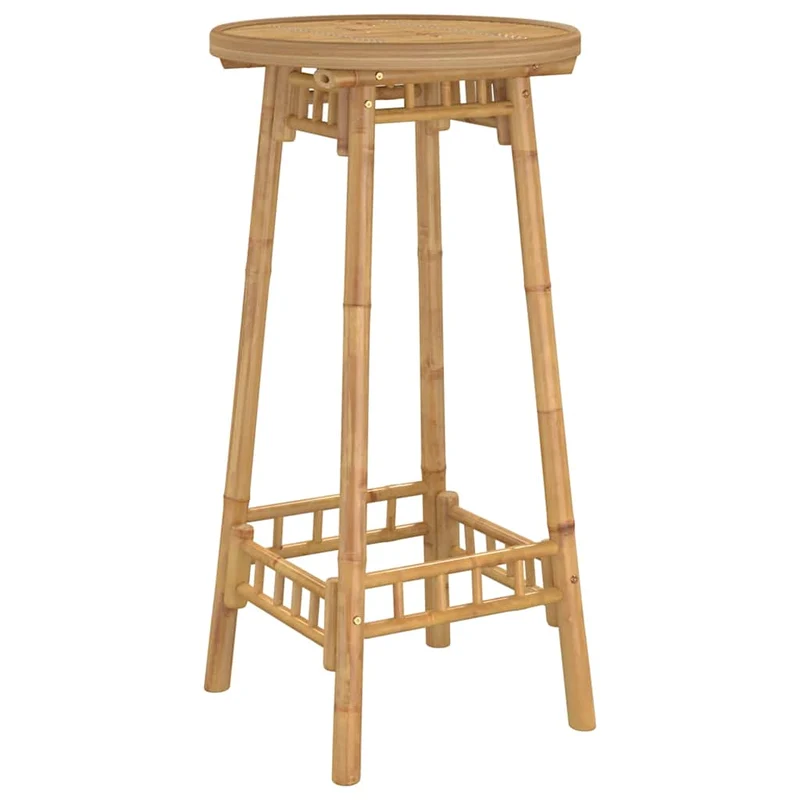 3 Piece Outdoor Bar Set Foldable Bamboo