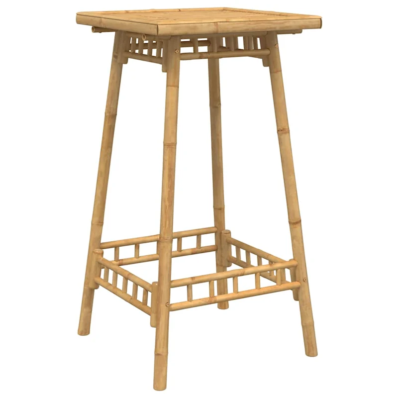 3 Piece Outdoor Bar Set Foldable Bamboo