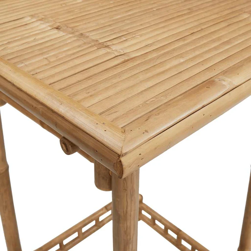 3 Piece Outdoor Bar Set Foldable Bamboo