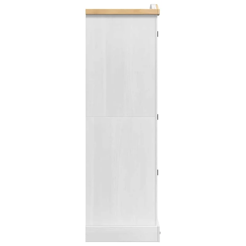 Wardrobe CORONA White 101 x 52 x 170 cm Solid Pine Wood