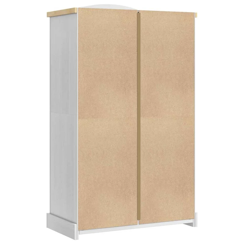 Wardrobe CORONA White 101 x 52 x 170 cm Solid Pine Wood