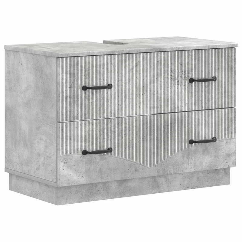 4 Piece Bathroom Cabinet Set HOORN Concrete Grey